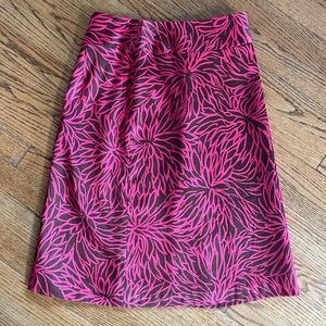 Millie of NY boutique fashion skirt. Lined, beautiful brown and hot pink.